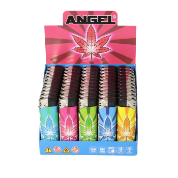 Einweg Piezo Feuerzeug Hanfblatt